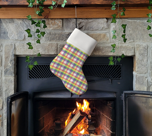 Pride Plaid Holiday Stocking | Choose Your Pattern and Colourway