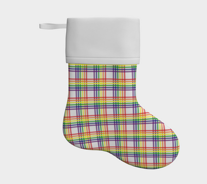 Pride Plaid Holiday Stocking | Choose Your Pattern and Colourway