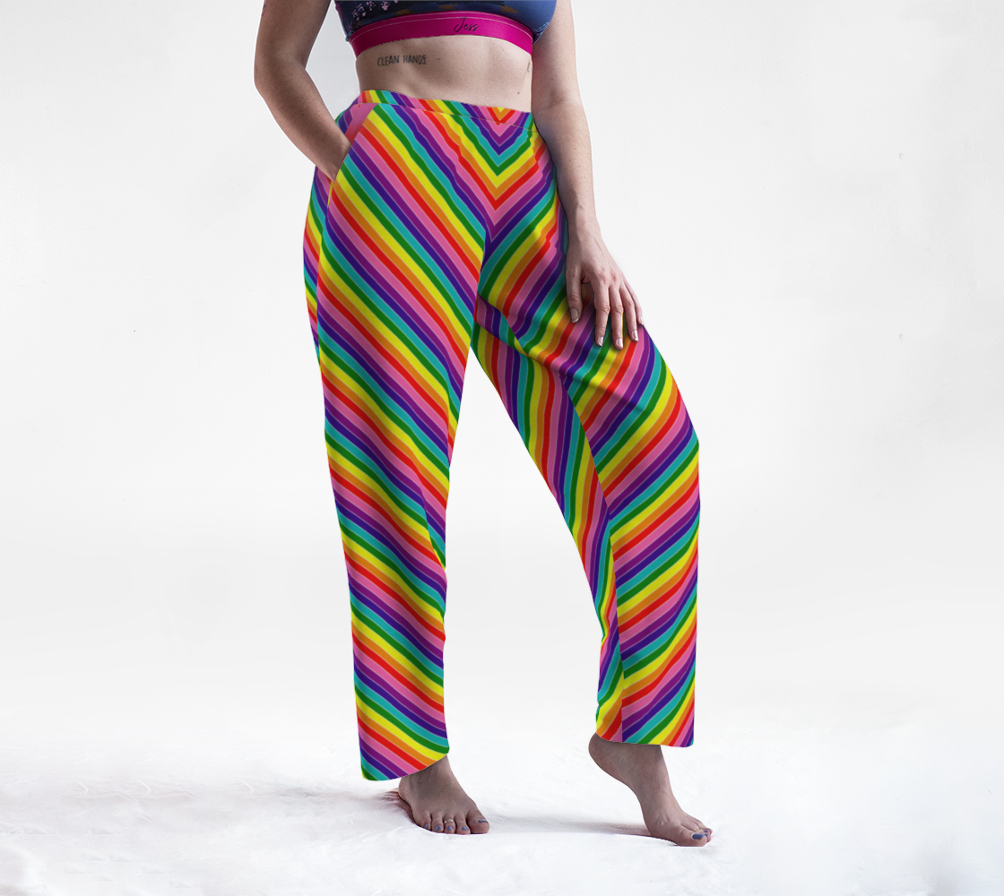 Original Rainbow Candy Striped Lounge Pants