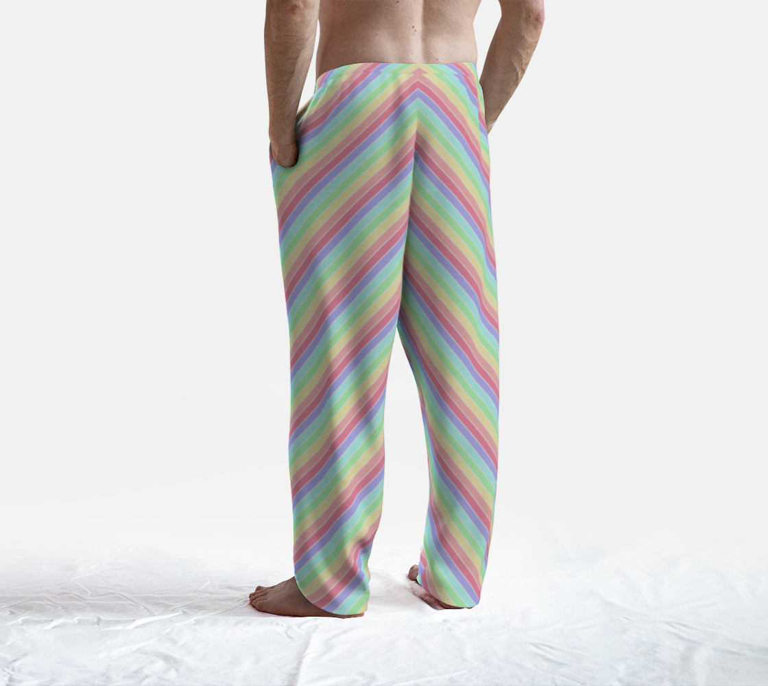 Pastel Rainbow Candy Striped Lounge Pants