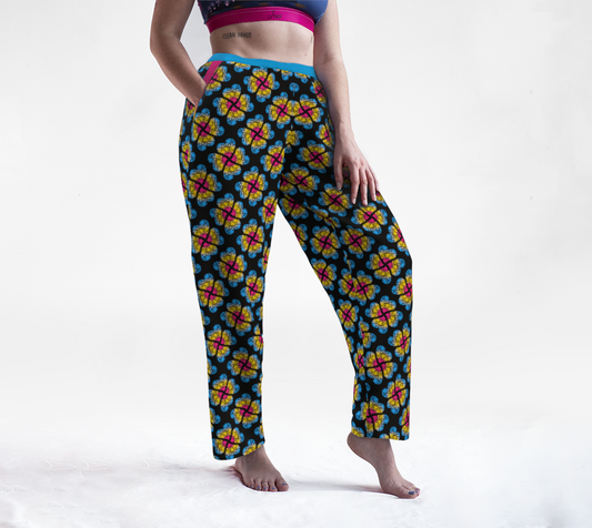 Pansexual Heart Flowers Lounge Pants