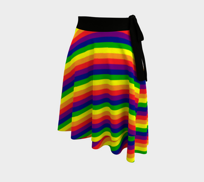 Rainbow Pride Plaid or Striped Wrap Skirts | Choose Your Colourway