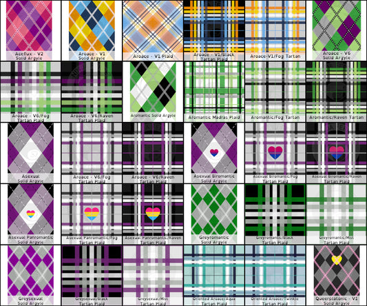 Pride Plaid Woven Polyester Fabric | 6 Fabric Types | Choose Your Colourway