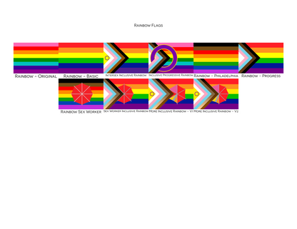 Rainbow Pride Hand/Desk Flags | Choose Your Flag | Double Sided