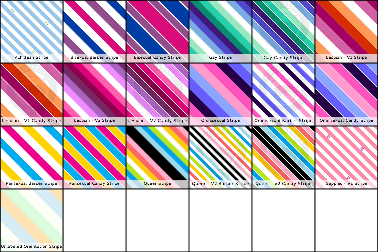 Pride Striped Cotton Fabric | 4 Fabric Types | Choose Your Colourway