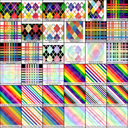 Pride Plaid Performance Polyester Fabric | 5 Fabric Types | Choose Your Colourway