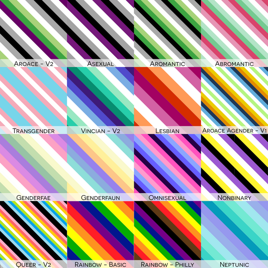 Pride Striped Performance Polyester Fabric | 5 Fabric Types | Choose Your Colourway