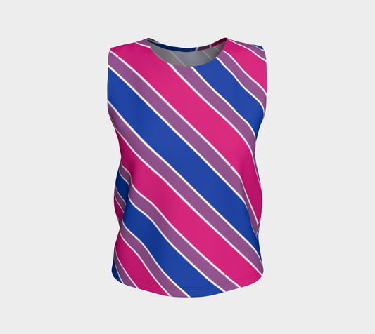 Bisexual Candycane Striped Loose Tank