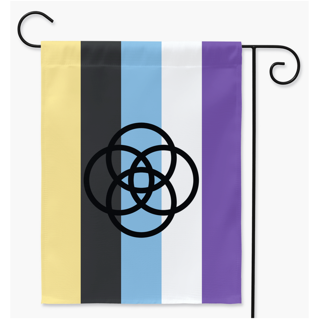 Systemfluid - V2 (Headmatenative) Yard and Garden Flags  | Single Or Double-Sided | 2 Sizes | Gender Identity and Expression