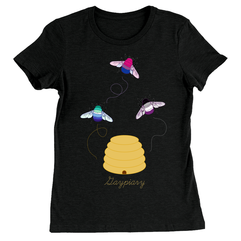 3 Bumblebees - Gaypiary - DARK Fitted Tshirt | Bella + Canvas Apparel ninjaferretart