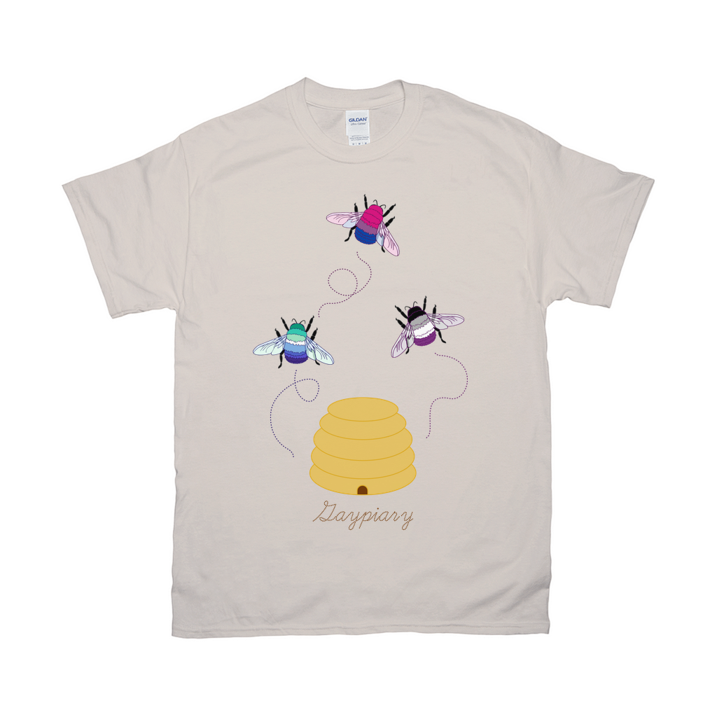 3 Bumblebees - Gaypiary LIGHT | Bumblebee Relaxed Fit Tshirt | Gildan Apparel ninjaferretart