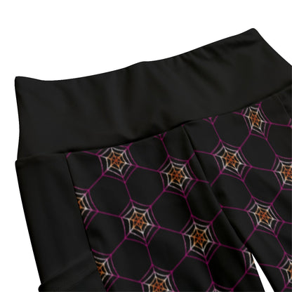 Geometric Spiderweb High Waist Leggings With Side Pockets | Choose Your Colourway