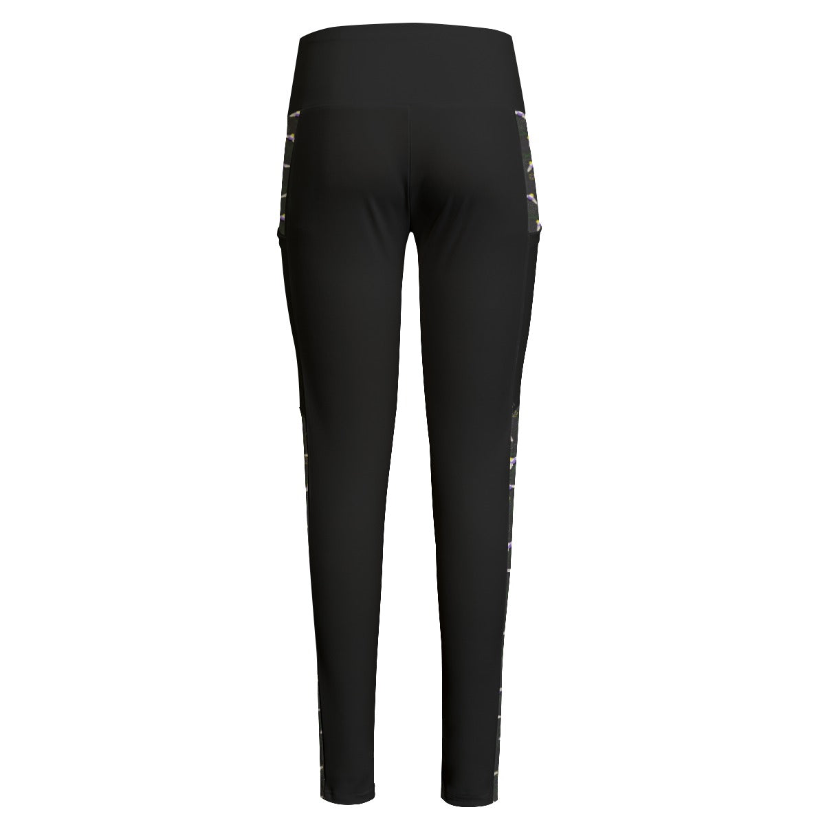 High Waist Leggings with Bumblebee and Vine Trellis Pattern Accent and Side Pockets | Choose Your Colourway