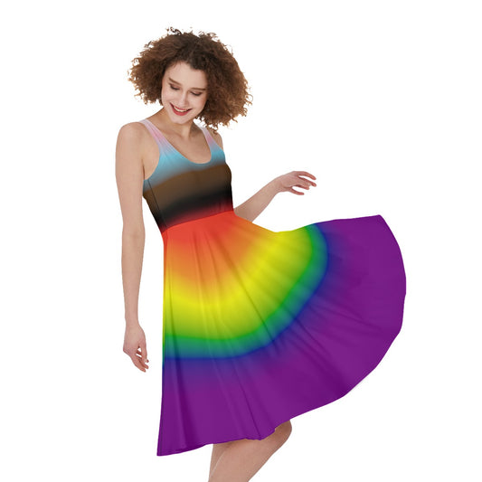 Pride Gradient Sleeveless A-Line Dress | Choose Your Colourway