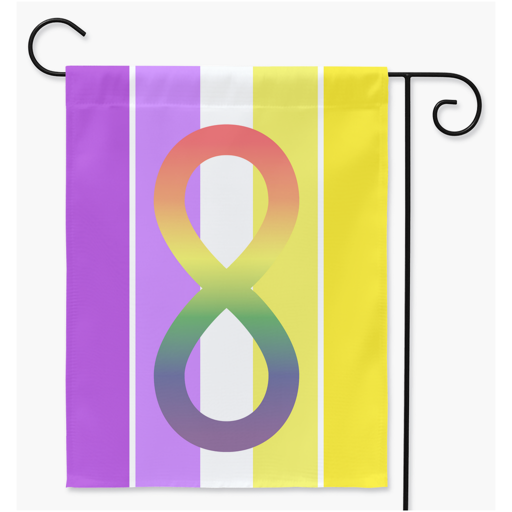 Autisexual Pride Yard and Garden Flags  | Single Or Double-Sided | 2 Sizes | Sexual And Romantic Orientations Yard Flag ninjaferretart