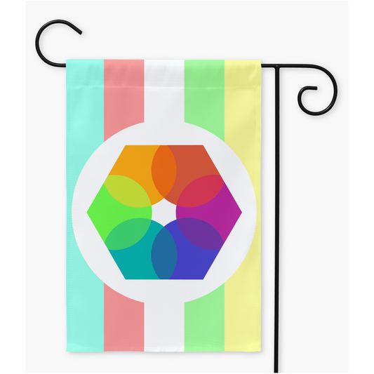 Pluralqueer - V1 Yard And Garden Flags | Single Or Double-Sided | 2 Sizes | Romantic And Sexual Orientations