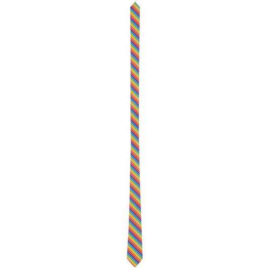 Muted Rainbow Candy Striped Pride Patterned Neck Ties