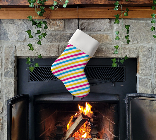 Pansexual  Striped Holiday Stocking