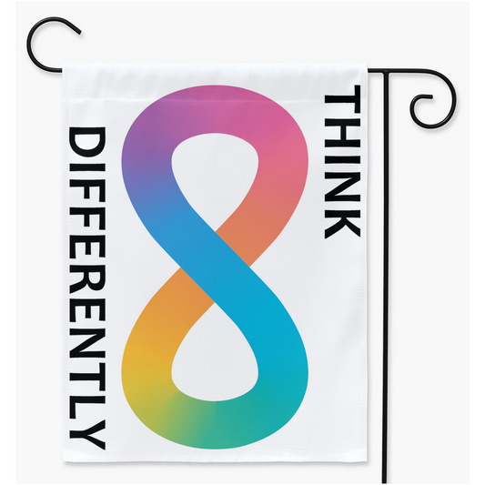Think Differently - Neurodiversity Yard Garden Flags | Single Or Double-Sided | 2 Sizes
