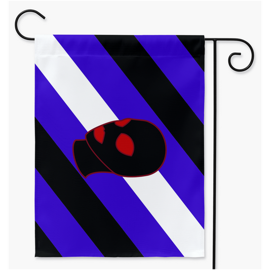Mask/Hood Fetish Yard and Garden Flags | Single Or Double-Sided | 2 Sizes | Kink and Fetish