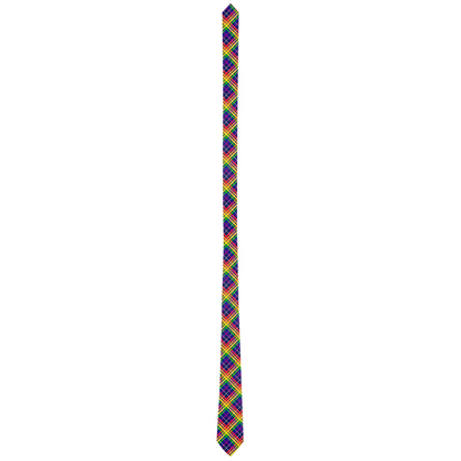 Rainbow/Interstellar Tartan Plaid Neck Tie