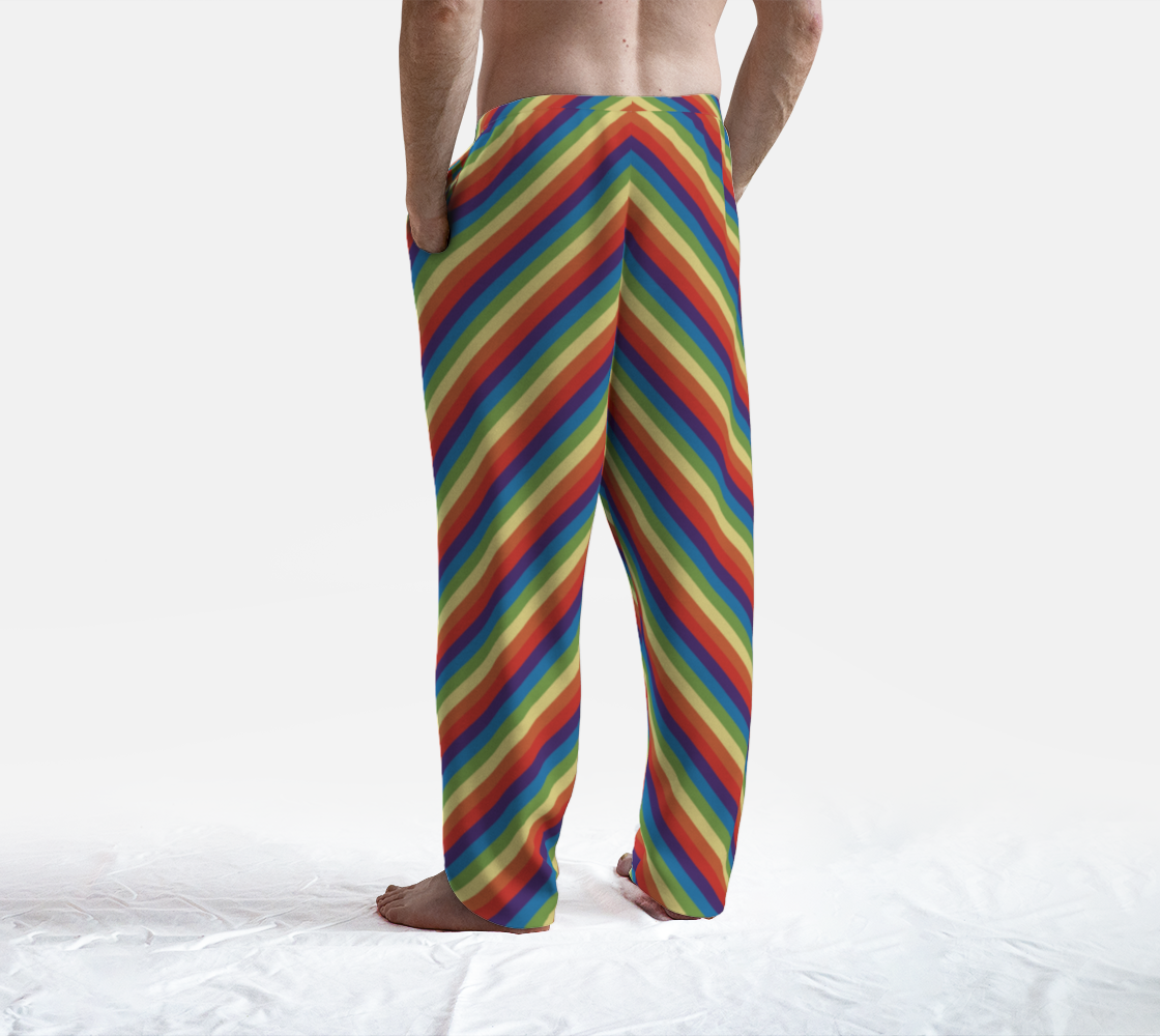 Muted Rainbow Striped Lounge Pants