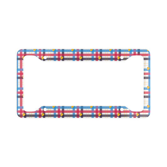 Polyamory Pride Plaid License Plate Frame | Choose Your Flag