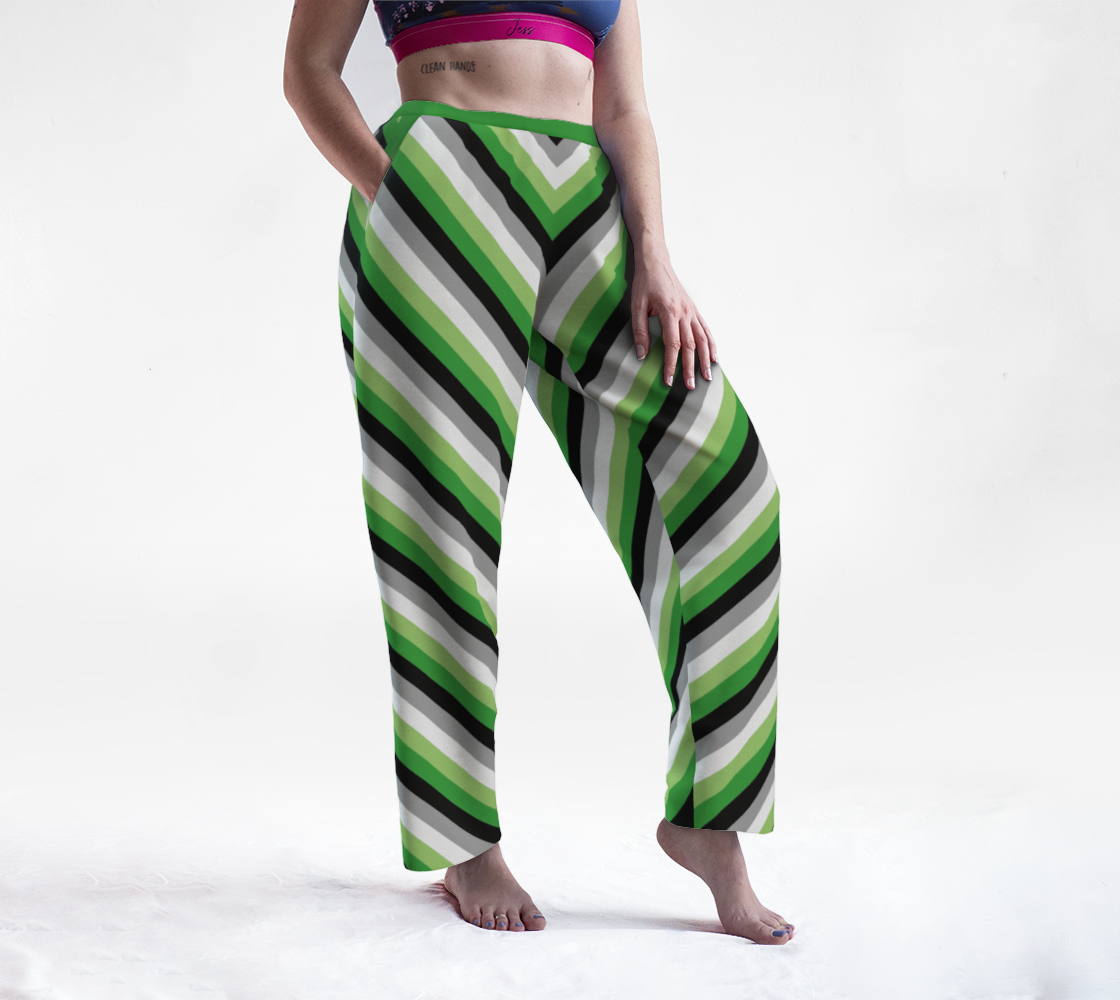 Aromantic Striped Lounge Pants