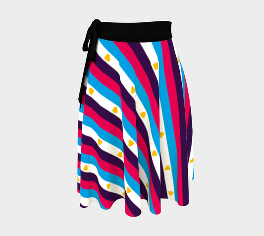Polyamory - V6 Striped Wrap Skirt
