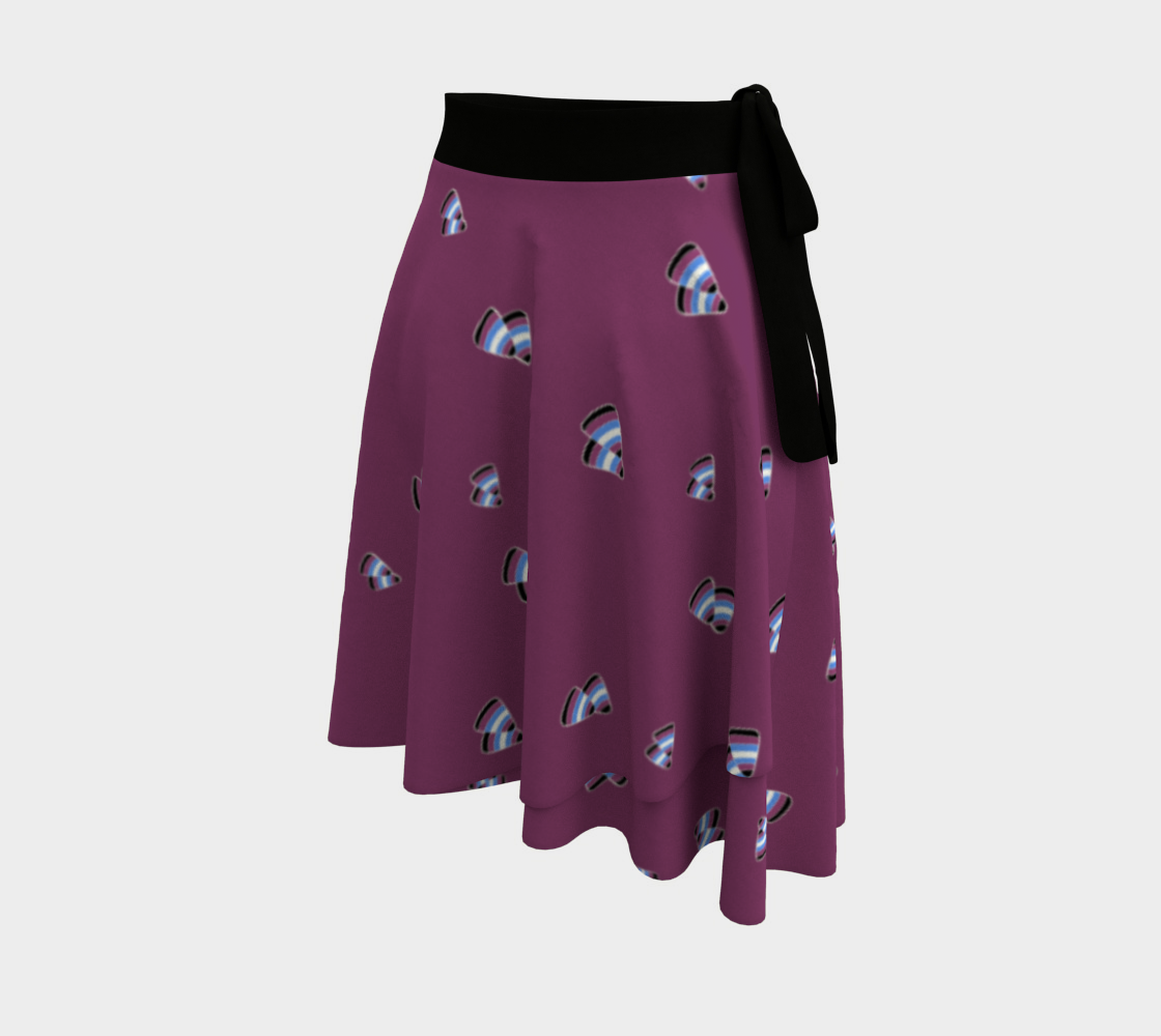 Gender Nonconforming and Purple Candy Corn Wrap Skirt
