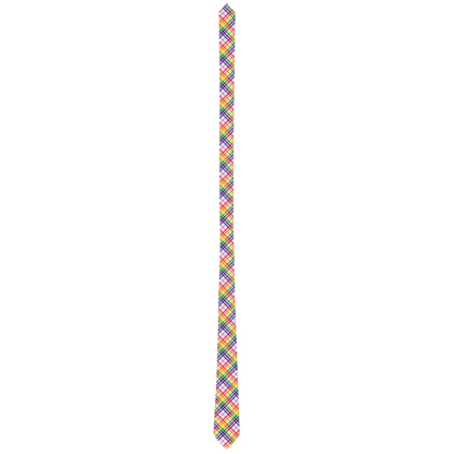 Rainbow/Lavender Tartan Plaid Neck Tie