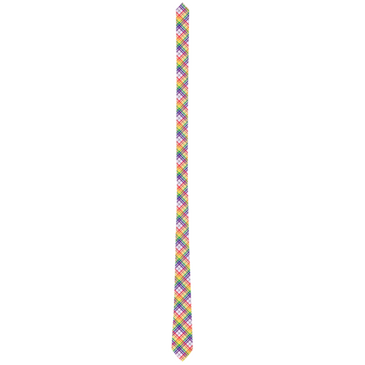Rainbow/Lavender Tartan Plaid Neck Tie