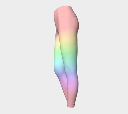 Pastel Rainbow Gradient Yoga Leggings