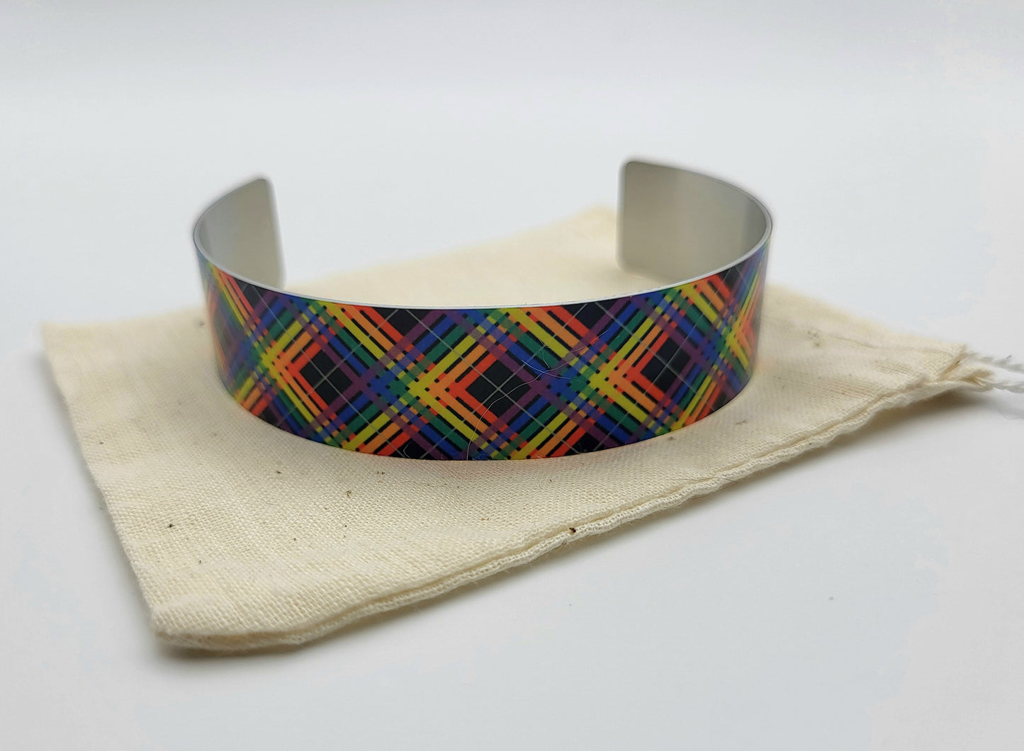 Pride Patterned Aluminum Wristbands | 2 Widths | Choose Your Pattern and Colourway
