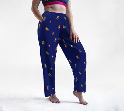 Rainbow and Blue Candy Corn Lounge Pants