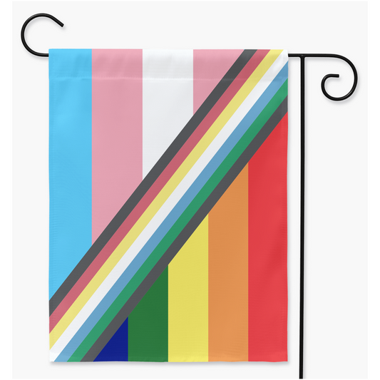 Disability - V2 - Rainbow/Transgender Yard & Garden Flags | Single Or Double-Sided | 2 Sizes