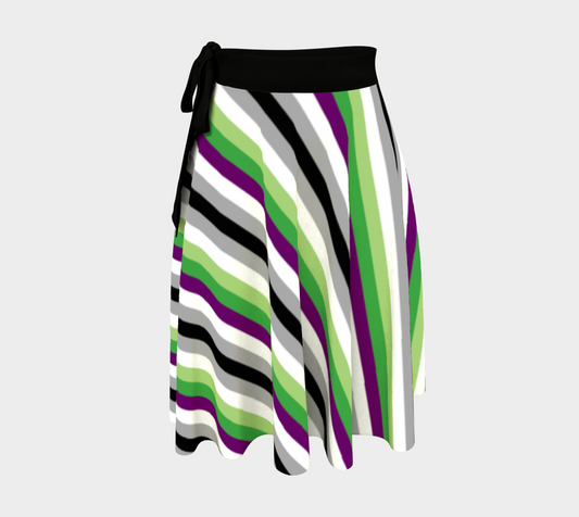 Aroace - V2 Stripe Wrap Skirt