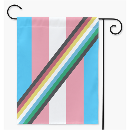 Disability - V2 - Transgender Yard & Garden Flags | Single Or Double-Sided | 2 Sizes
