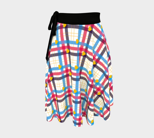 Polyamory - V6 Tartan Plaid Wrap Skirt