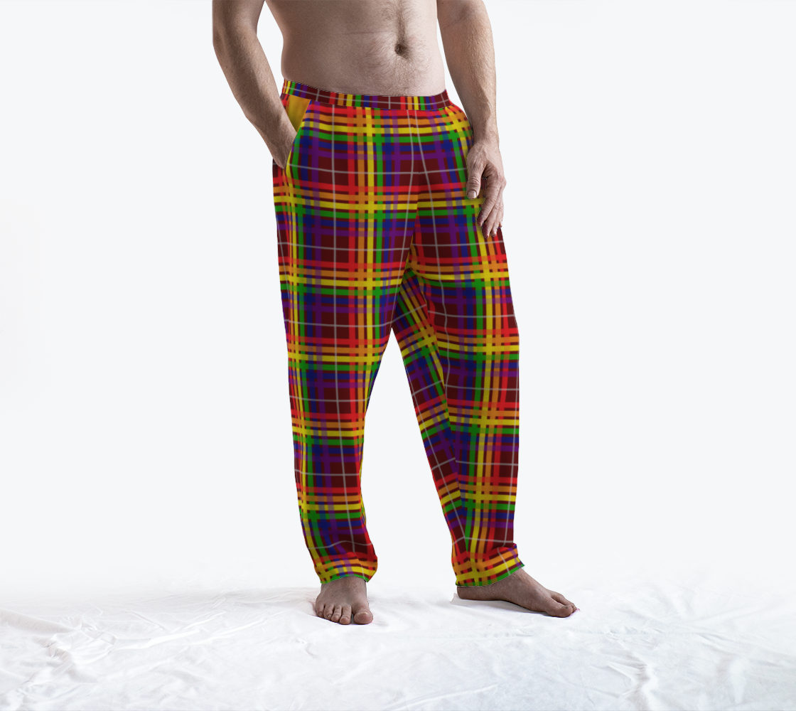 Rainbow/Japanese Maple Tartan Plaid Lounge Pants