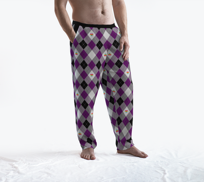 Asexual Panromantic Argyle Lounge Pants