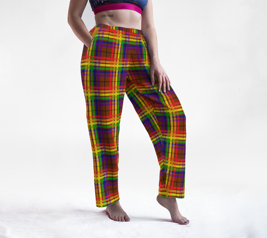 Rainbow/Spice Tartan Plaid Lounge Pants