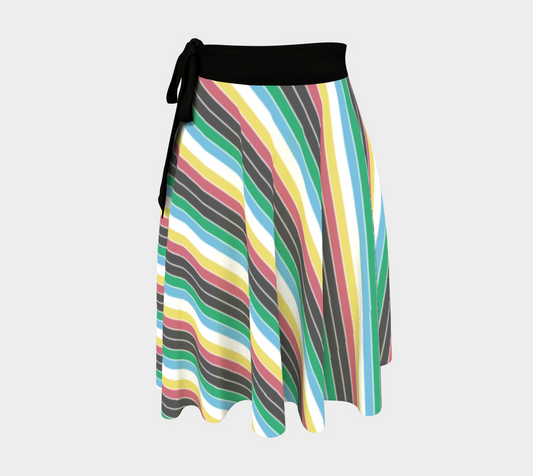 Disability - V2 Candy Striped Wrap Skirt