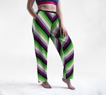 Aroace - V2 Striped Lounge Pants