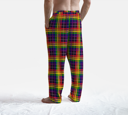 Rainbow/Aubergine Tartan Plaid Lounge Pants