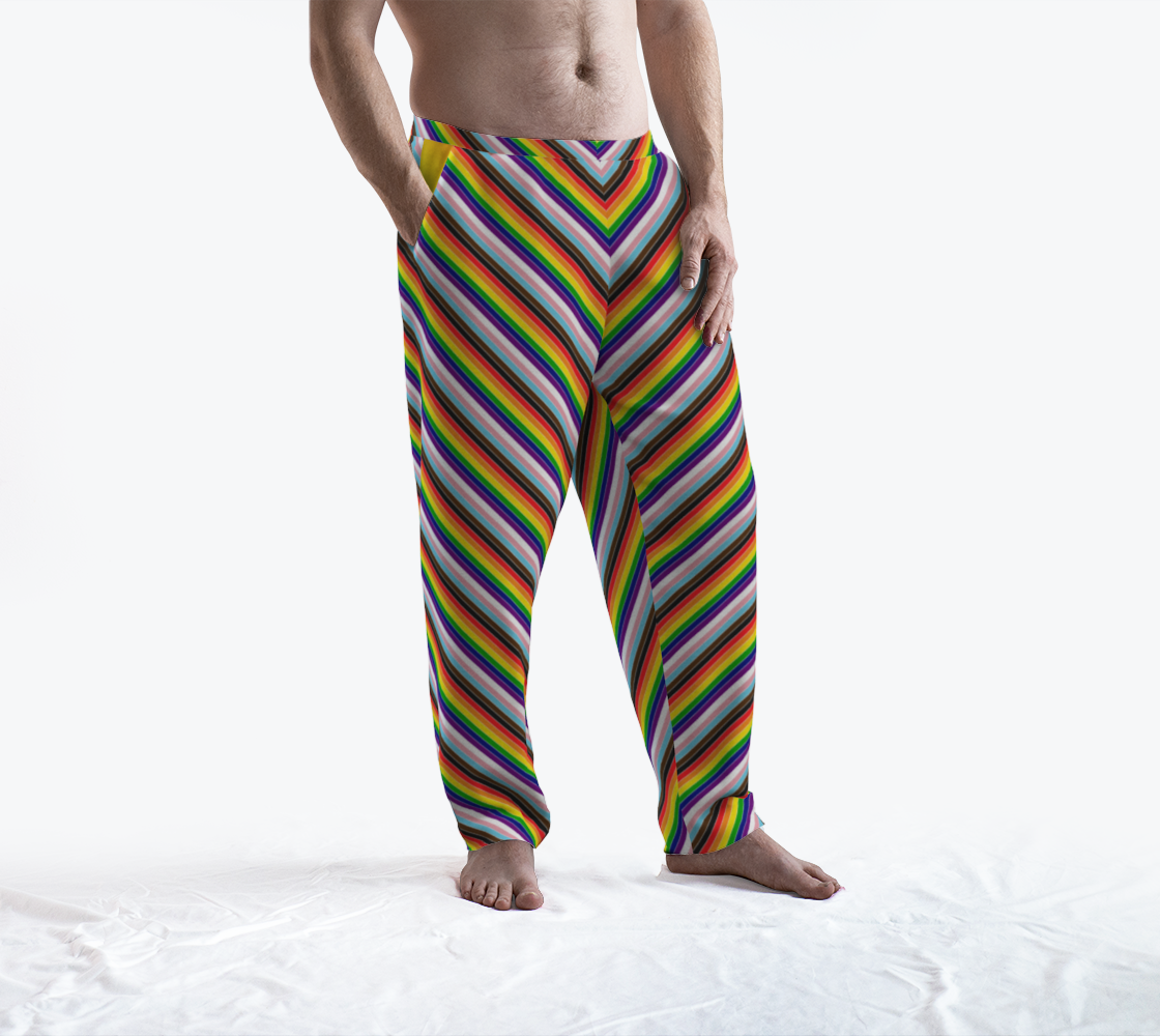 Rainbow Progress Candy Striped Lounge Pants