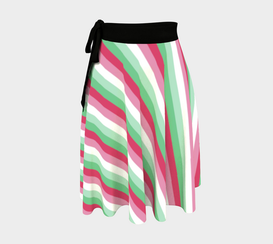 Abrosexual Stripe Wrap Skirt