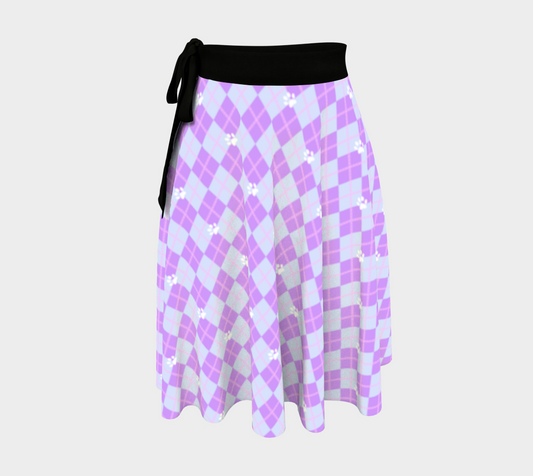 Furry - V1 Solid Argyle Wrap Skirt