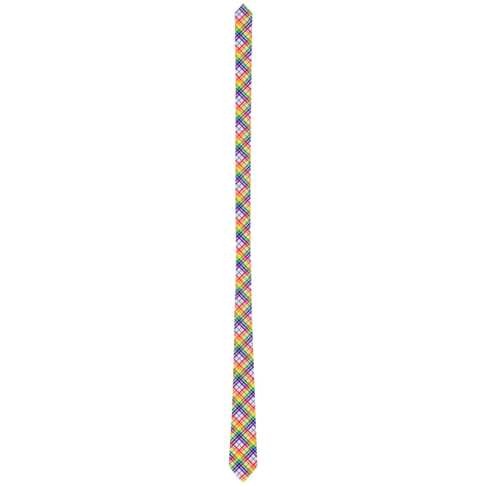 Rainbow/Icy Plains Tartan Plaid Neck Tie