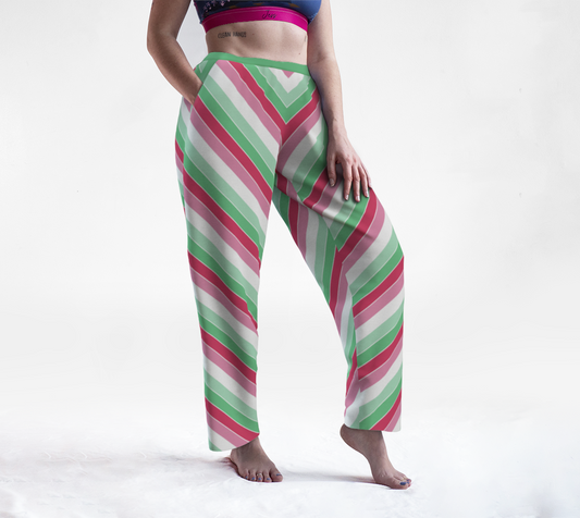 Abrosexual Candy Striped Lounge Pants
